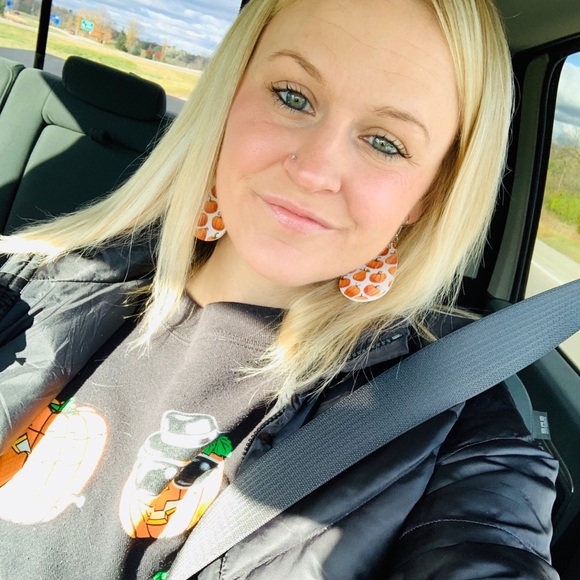 π4 for $20 Fall printed teardrop earrings - Picture 12 of 12